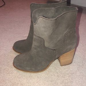 Splendid Gray Suede Booties